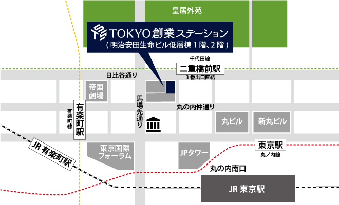 TOKYO創業ステーション地図