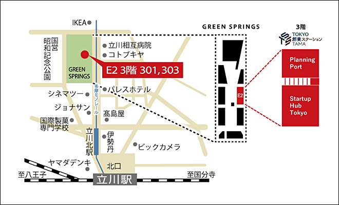 TOKYO創業ステーションTAMA地図