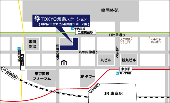 TOKYO創業ステーション地図