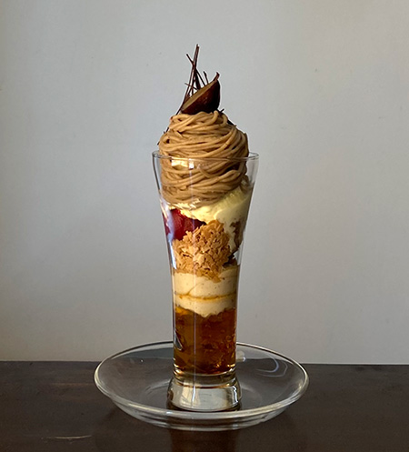 サイフォニーコーヒー モンブランパフェ