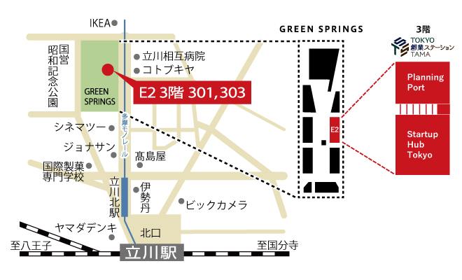 TOKYO創業ステーションTAMA地図